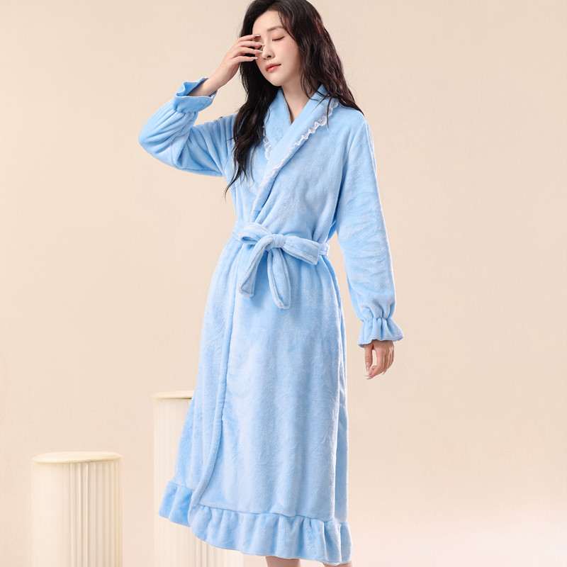 新款洋气睡袍女秋冬季睡衣珊瑚绒长款浴袍法兰绒加厚加绒晨袍冬天,女士内衣/男士内衣/家居服,睡袍/浴袍,淘宝优惠券,粉丝福利购,淘宝优惠卷