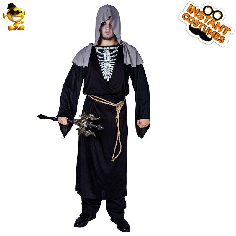 万圣节成人男款死神鬼骨角色扮演派对舞台表演服装COSPLAY