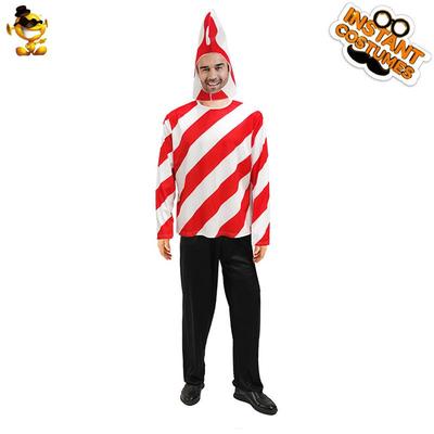 圣诞节大男拐杖糖扮演服装 舞台表演服装COSPLAY表演服角色扮演服