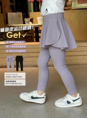 齐浩同仓女生韩式西式底裤夏季新款儿童休闲假两件套裤Trbottomy