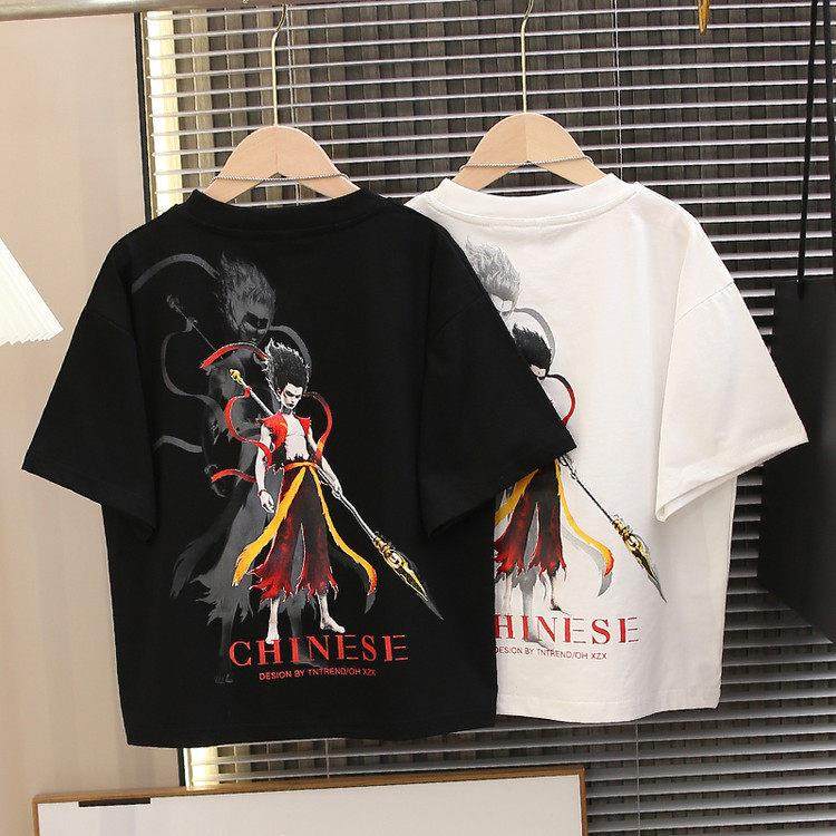 哪咤纯棉童装男童短袖t恤2025新款儿童夏季薄款卡通上衣宽松百搭,童装/婴儿装/亲子装,T恤,淘宝优惠券,粉丝福利购,淘宝优惠卷