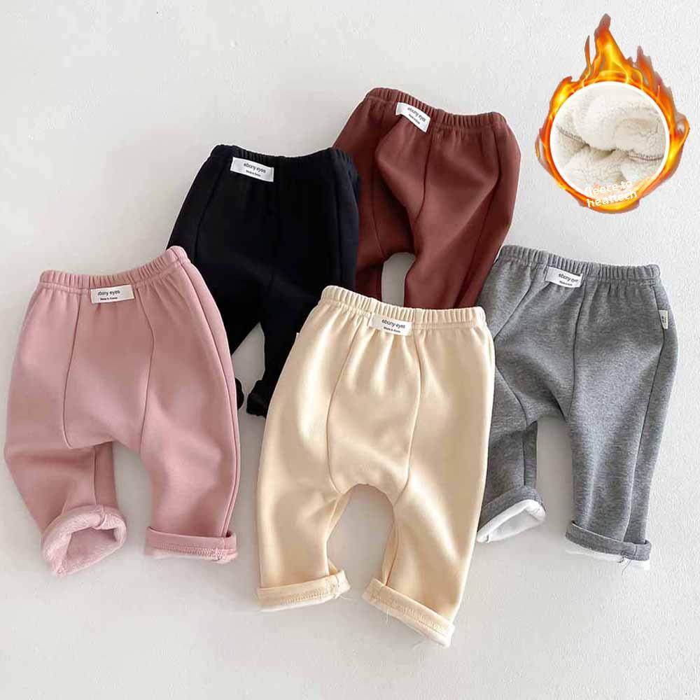 宝宝加绒加厚长裤秋冬季一体绒婴儿大PP裤外穿男女儿童休闲打底裤