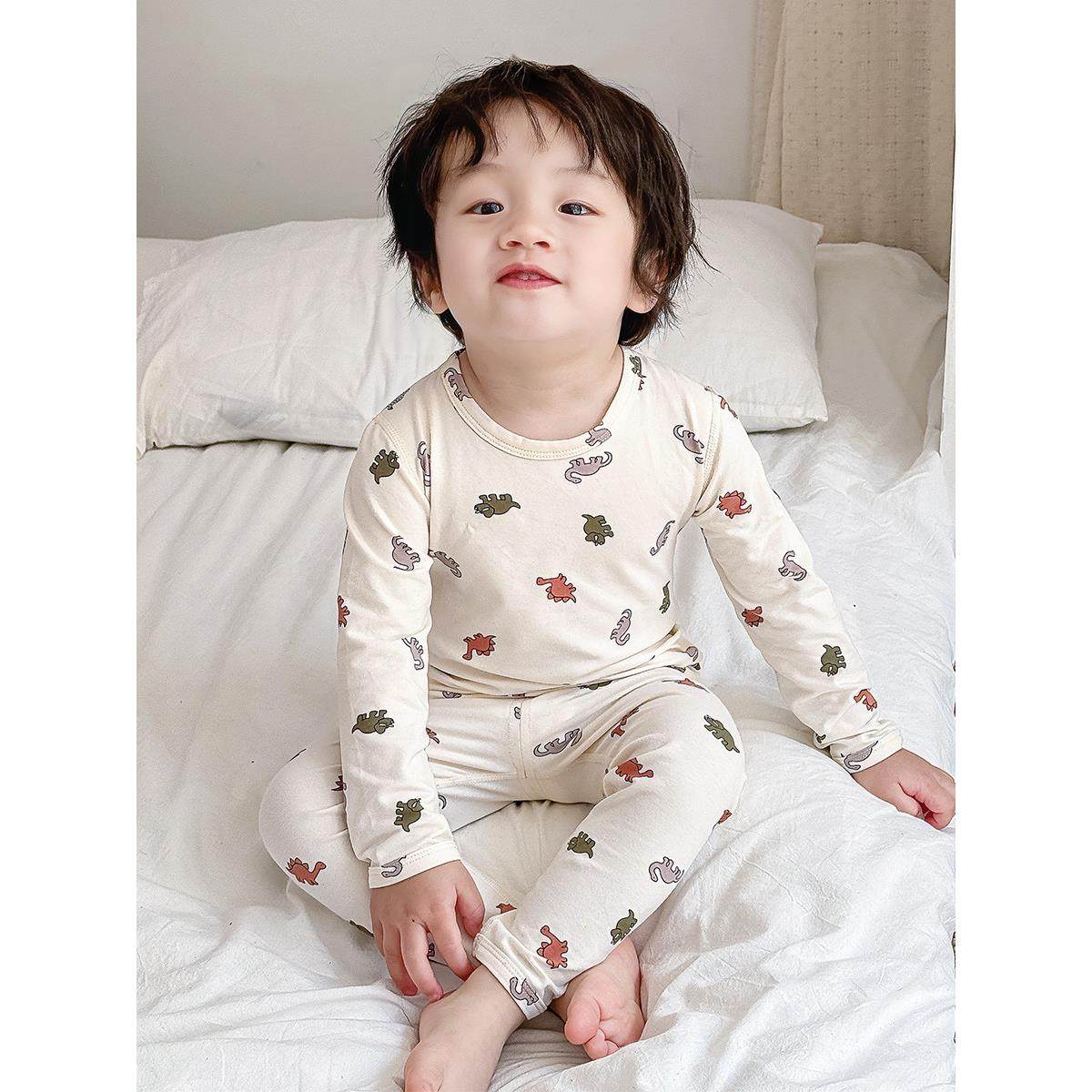 儿童家居服薄款春秋男童睡衣打底套装弹力纯棉男宝宝秋衣秋裤无骨,童装/婴儿装/亲子装,家居服套装,淘宝优惠券,粉丝福利购,淘宝优惠卷