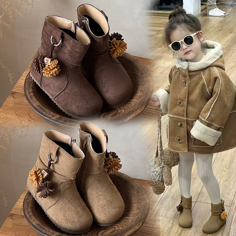 女童马丁靴2025年秋冬新款儿童二棉勃肯鞋软底休闲复古女孩短靴子,童鞋/婴儿鞋/亲子鞋,皮靴,淘宝优惠券,粉丝福利购,淘宝优惠卷