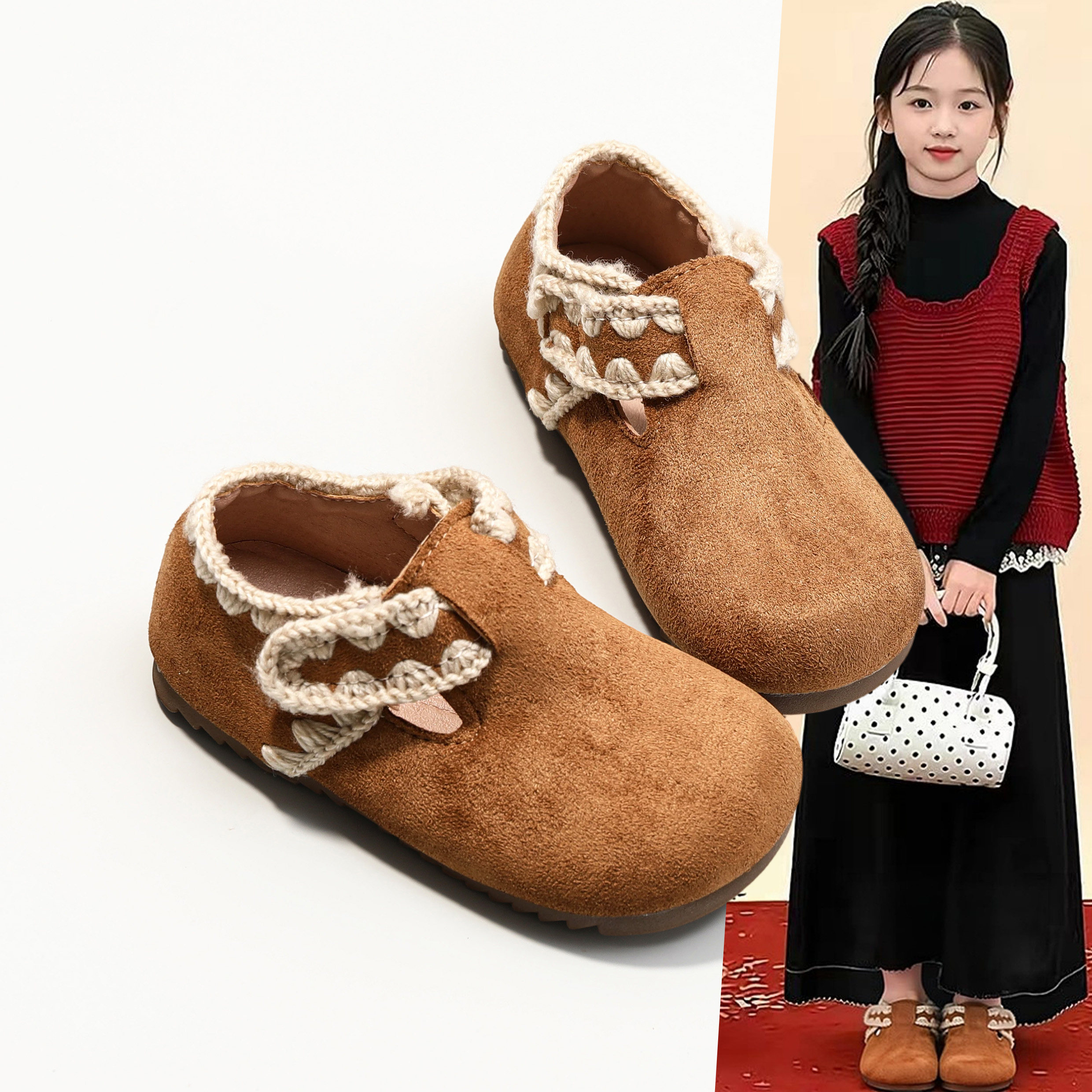 儿童勃肯鞋2026春秋新款女童皮鞋时尚百搭软底单鞋小女孩豆豆鞋子,童鞋/婴儿鞋/亲子鞋,皮鞋,淘宝优惠券,粉丝福利购,淘宝优惠卷