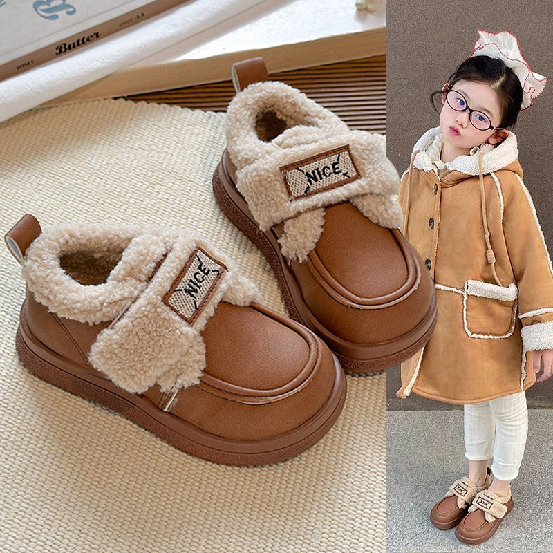 儿童棉鞋2025冬季新款女童加绒二棉毛毛鞋男童复古乐福鞋豆豆鞋子,童鞋/婴儿鞋/亲子鞋,棉鞋,淘宝优惠券,粉丝福利购,淘宝优惠卷