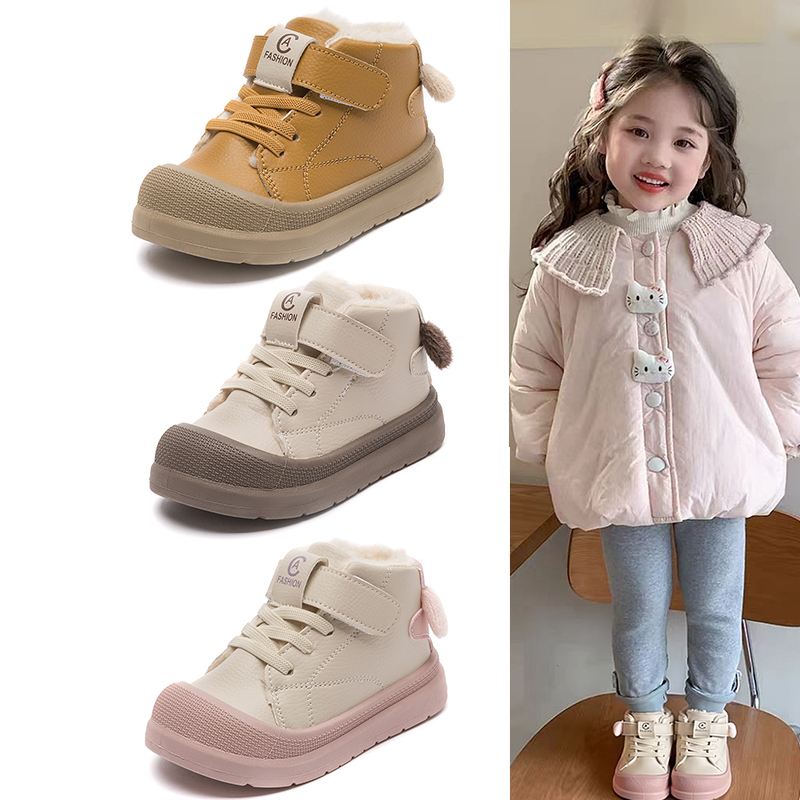 儿童卡通棉靴冬季加绒短靴