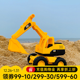 CAT卡特大号挖掘机工程车大型挖土男孩沙滩儿童工程铲车玩具套装