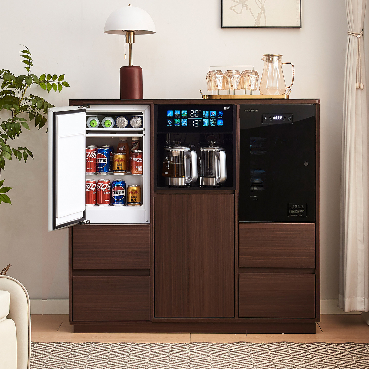 高端茶吧机柜子一体柜2025新款家用冷藏全自动带消毒饮水机餐边柜,厨房电器,茶吧机/泡茶机,淘宝优惠券,粉丝福利购,淘宝优惠卷