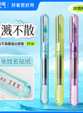 点石制笔钢笔小学生三年级专用可换墨囊非热可擦钢笔初学者男生女生五六年级用练字蓝墨蓝ef尖钢笔DS-775