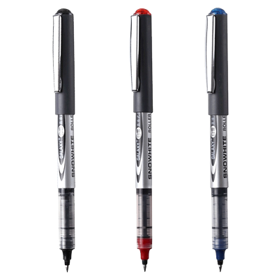 白雪中性笔黑色直液式走珠笔