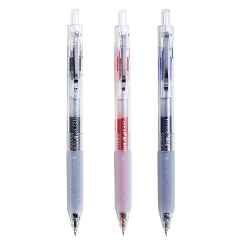 东米928中性笔速干按动笔ST笔头大容量学霸推荐学生用考试刷题笔0.5葫芦头按压式签字笔简约办公用笔红蓝笔芯