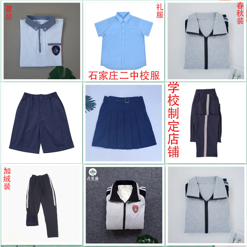 石家庄二中总部南校区润德校区学生男款夏季校服