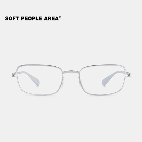 SOFT PEOPLE AREA-ZERO(光学)复古方框眼镜瓦格拉金属框通勤素颜