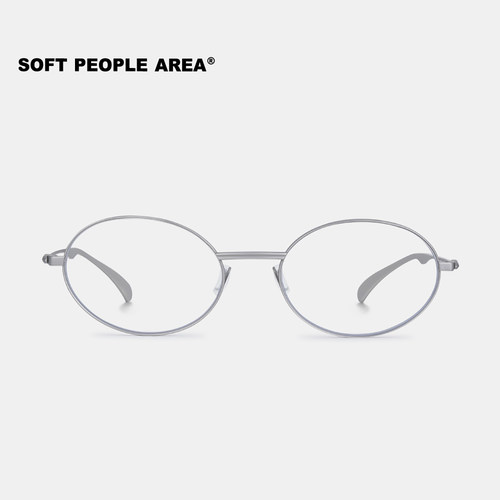 SOFT PEOPLE AREA-GD(光学)椭圆框眼镜钛架镜框超轻钛合金素颜