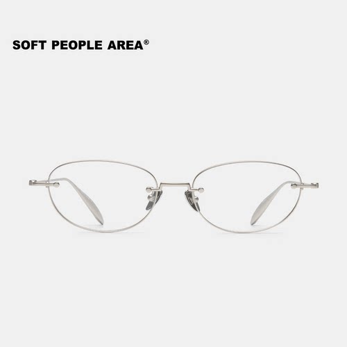 SOFT PEOPLE AREA-HANN(光学)椭圆框眼镜钛架镜框超轻钛通勤素颜
