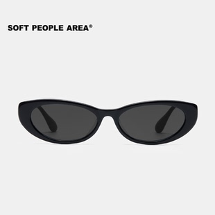 SOFT PEOPLE AREA-VICTORIA(墨镜)猫眼窄框椭圆框眼镜太阳镜素颜