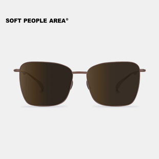 墨镜 AREA—BREAD 方框大框钛金属磨砂镜面太阳镜 PEOPLE SOFT