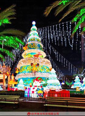 圣诞节灯笼商场艺术发光Christmaslantern美陈广场夜景圣诞树灯