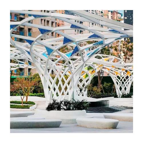 厂家制造美陈户外不锈钢廊架公园花艺镂空廊架美陈厂家异形廊架