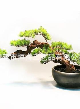 大型仿真植物厂家设计定做人造实木松树办公室布景玻璃钢松树