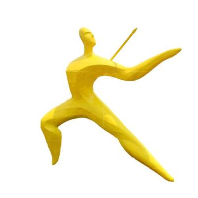 玻璃钢抽象人物雕塑仿铜人物雕塑校园运动主题雕塑体育馆门口装饰