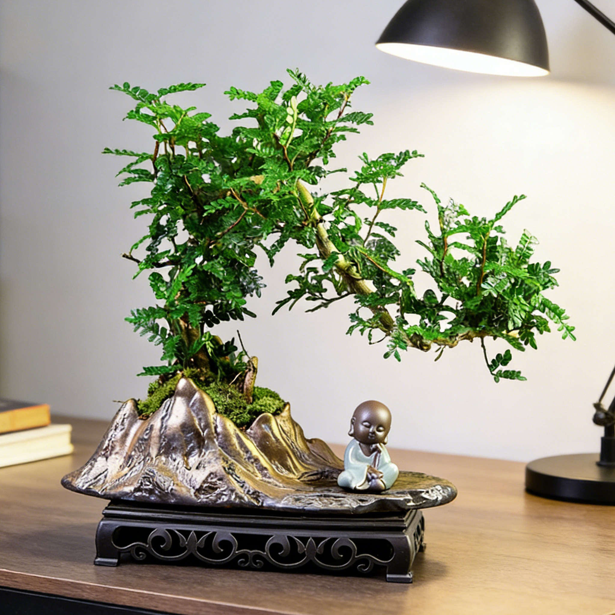 清香胡椒木盆栽室内植物盆景中式办公客厅阳台造型美观好养送礼物