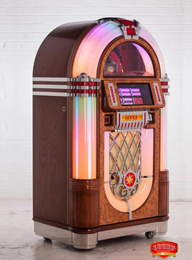 美式复古蓝牙黑胶唱片机Jukebox点唱机留声机音响内置70张7寸黑胶