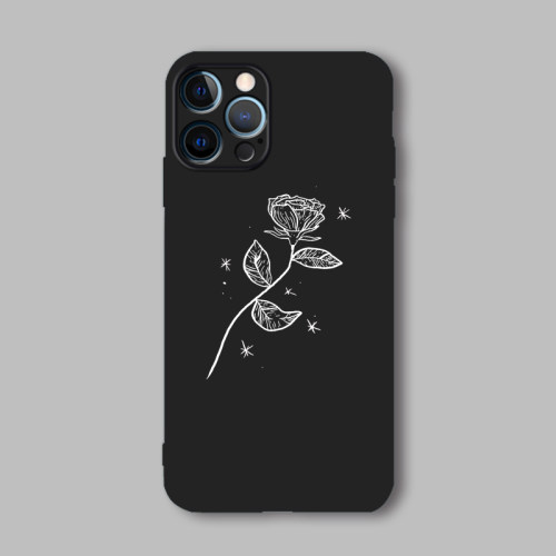 ins风适用苹果XS手机壳12玫瑰iphone7plus硅胶11pro防摔XSMAX少女