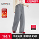 三福休闲裤 514367 子女装 2025冬季 拼接腰头设计加绒内里阔腿裤