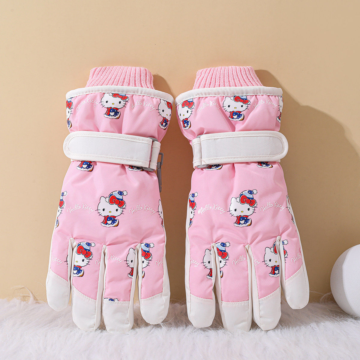 Hellokitty儿童滑雪手套女孩2025