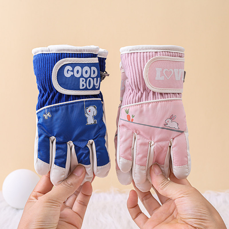 儿童滑雪手套防水冬季保暖加厚加绒男女宝宝小童骑行五指防风防滑,童装/婴儿装/亲子装,手套,淘宝优惠券,粉丝福利购,淘宝优惠卷