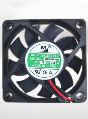 一盟M 6cm 6015静音双滚珠散热风扇 12V 24V YM 12 24 06PHB1 2线