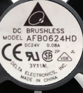 台达 6CM 静音 变频散热风扇6020 24V 0.08A AFB0624HD 散热风扇