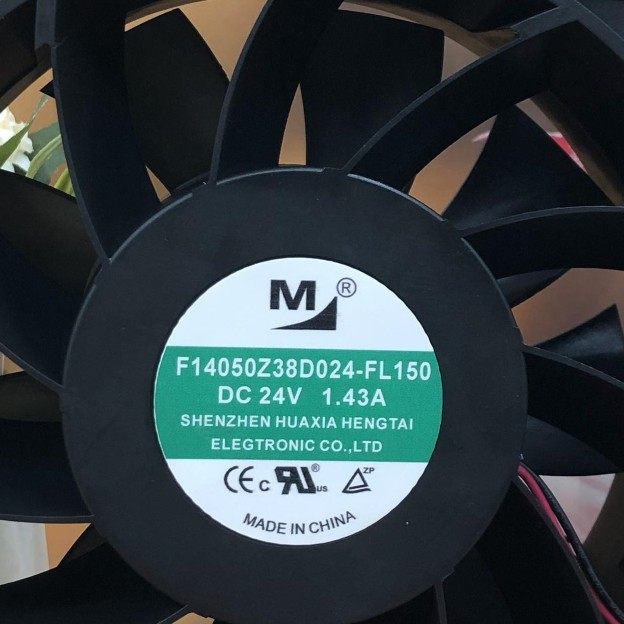 M风扇 14CM F14050Z38D024-FL150 24V 1.43A 2线 变频器散热风扇