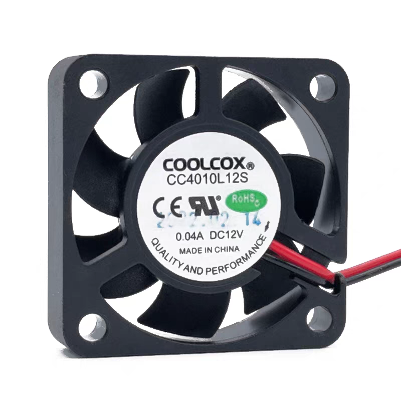 全新COOLCOX CC4010L12S 4010 2线 12V 0.04A静音散热风扇4CM厘米
