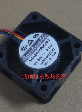 Sanyo 三洋 9GA0424P6G001 风扇 40x20mm 24V 0.13A 风扇 4线PWM