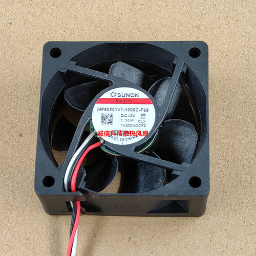 MF60201V1/2/3-1000C-A99/G99/F99建准SUNON 6020 12V散热风扇6CM