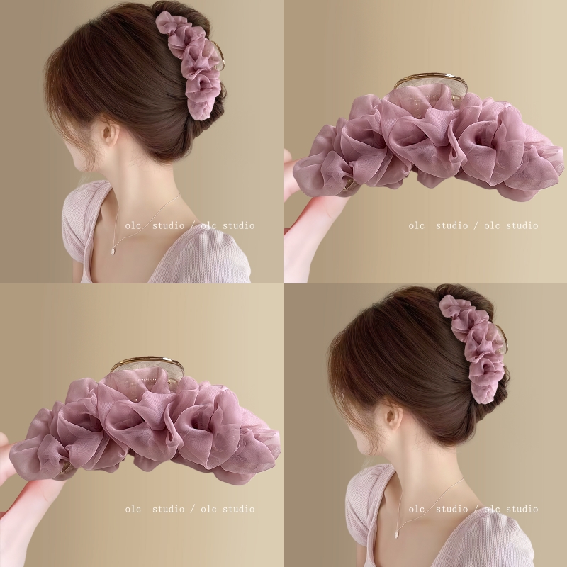 樱花甜梦~超仙网纱大号抓夹