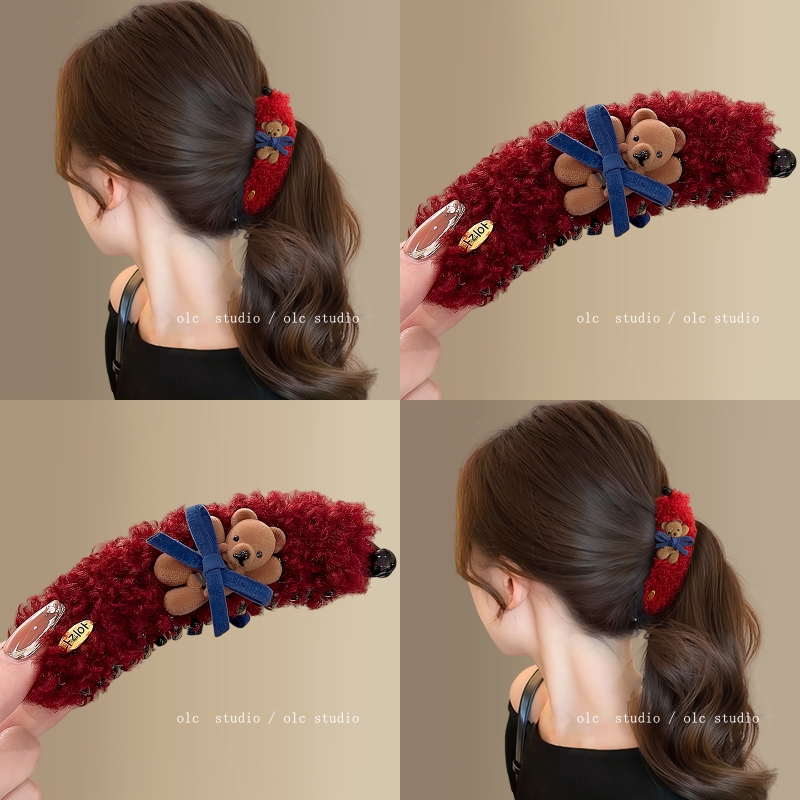 时髦懒熊~韩系可爱小熊香蕉夹