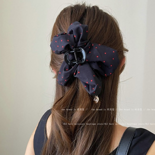 审美出圈~复古花朵发夹女后脑勺鲨鱼夹大号气质抓夹2024新款高端