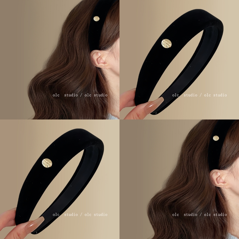 首尔之夜~韩国复古丝绒金属发箍