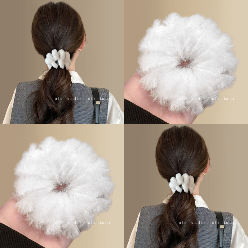 韩系毛绒电话线大肠发圈女