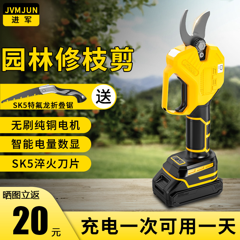 锂电修枝剪充电剪枝神器图片