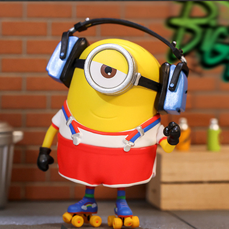 popmart泡泡玛特小黄人大眼萌2系列盲盒运动bob手办创意圣诞礼物