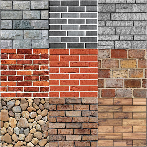 3D立体复古青砖墙纸自粘商用墙贴