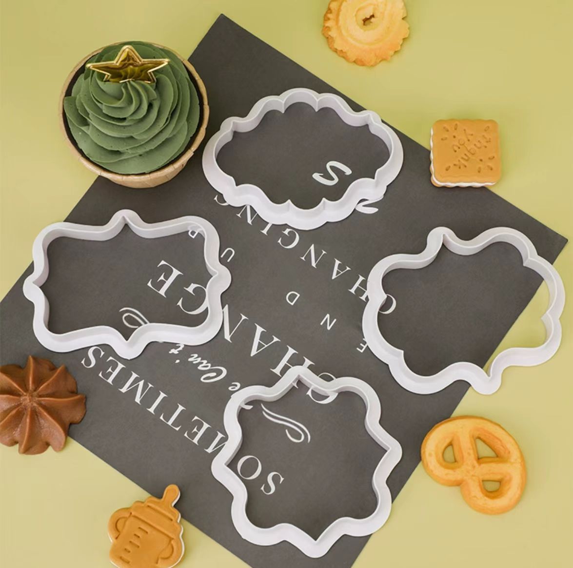 铭牌饼干蛋糕翻糖模具压模蛋糕DIY装饰模具套装