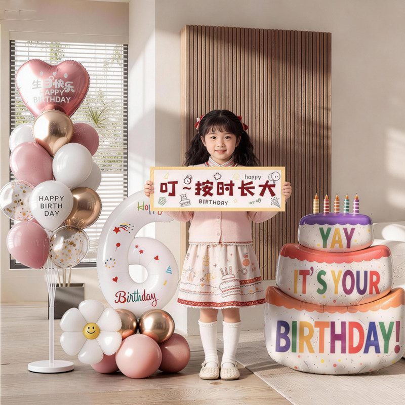 十岁女孩生日装饰场景布置生日快乐儿童生日派对仪式氛围气球客厅,节庆用品/礼品,气球,淘宝优惠券,粉丝福利购,淘宝优惠卷