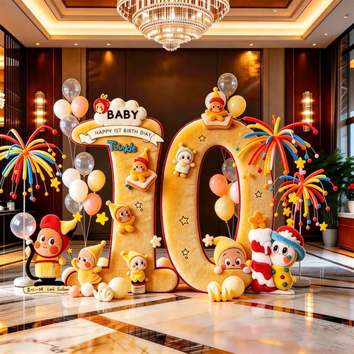星星人主题生日KT板布置装饰
