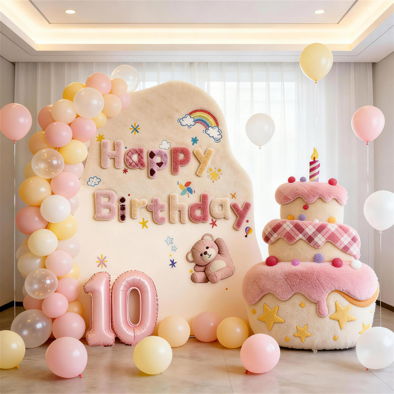 10岁生日装饰场景布置男孩十儿童生日派对女孩仪式感定制kt板气球